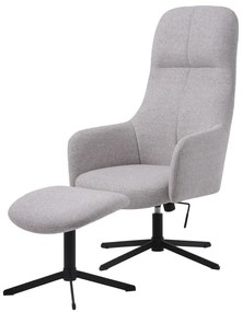 Светлосиво въртящо се релаксиращо кресло Manning – Unique Furniture