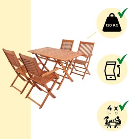 Градински комплект за 4 лица Sydney Komfort от акациева дървесина
