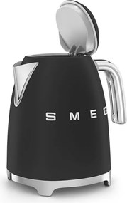 Електрическа кана SMEG KLF03BLMEU, 2400 W, 1.7 л, 360° основа, Матово покритие, Черен