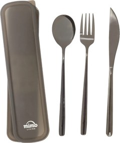 Черен прибори за хранене 3 бр. от неръждаема стомана Mimo – Premier Housewares