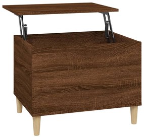 819571 vidaXL Маса за кафе, кафяв дъб, 60x44,5x45 см, инженерно дърво