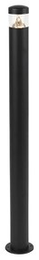 Модерна външна лампа черна 100 см IP44 с LED - Roxy