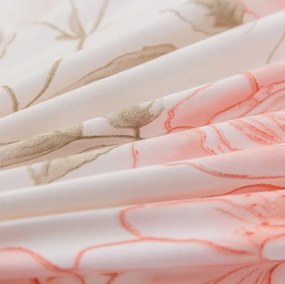 Романтично бяло спално бельо с розови рози Ширина: 200 см | Дължина: 220 см