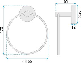 Закачалка за баня Ring 6610 Modern Gold