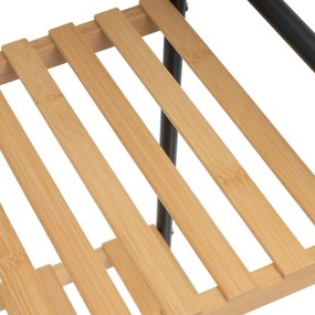 Черен и естествен бамбуков стелаж 30x75 cm – Casa Selección