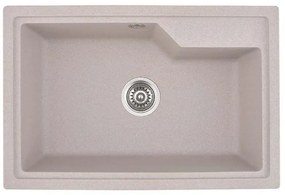 Кухненска мивка ICGS 8315 SAND, Inter Ceramic, гранит, едно корито, със сифон, 45х22х68см
