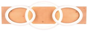 Бяло-кафява LED лампа за таван с възможност за димиране 33x97 cm Barca - Trio