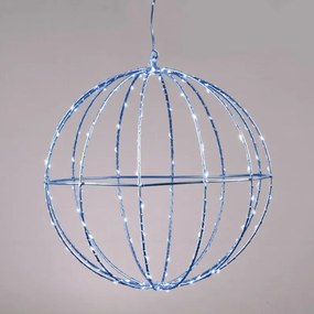 Декоративен LED 3D Silver Ball-Diameter: 30 см-Blue