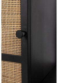 Черна ратанова стойка за вино за 8 бутилки, 80x100 cm Guuji - White Label