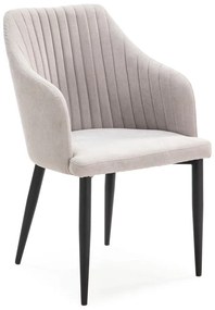 Светлосиви тапицирани трапезни столове в комплект 2 бр. Nadi – Marckeric