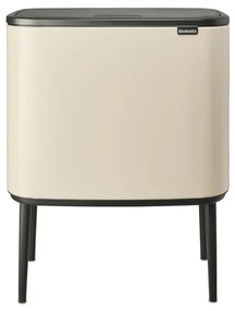 Кош за боклук Brabantia Bo Touch 1005550, 3x11 л, Плавно и безшумно отваряне, Голям отвор, Бежов