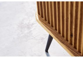 Масичка за телевизор от дъбова дървесина в естествен цвят 180x57 cm Kula - The Beds