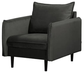 Тъмносиво кадифено кресло Juli – Ropez