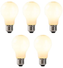 Комплект от 5 димируеми LED крушки опалово стъкло 7W 806 lm 2200K