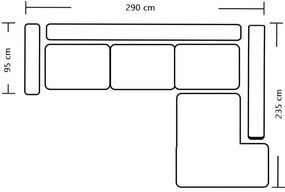 Ъглов диван Pedro-Gkri Anoixto-Right