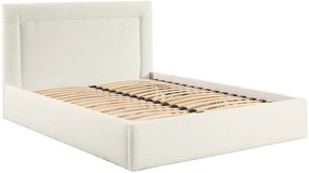 Облегнато легло Dream-Сребристо сиво-180 x 200