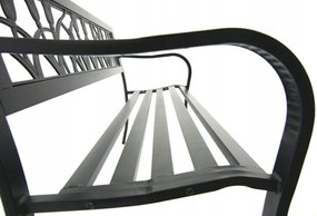 Елегантна градинска пейка 125 x 53 x 77 cm