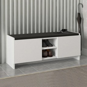 Меламинов шкаф за обувки Verly в бял цвят 110x33.2x43см.