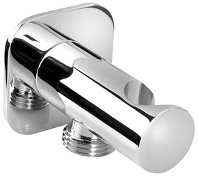 Месингова част за свързване към душ в лъскаво сребристо – Sapho