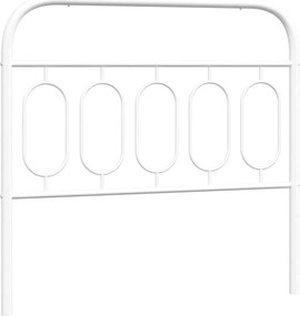 377196 vidaXL Метална резервна табла за легло, бяла, 107 см