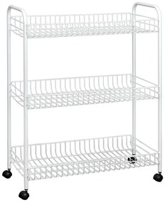 Триетажна подвижна стойка за баня Пране, 31 x 84 cm - Metaltex
