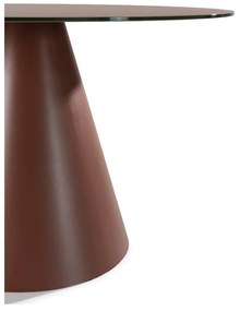 Кръгла трапезна маса със стъклен плот ø 120 cm Vida – MOME