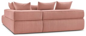 Розов шенилов ъглов диван (десен ъгъл/L форма) Whesley – Bobochic Paris