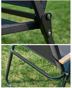 Сгъваем туристически стол с капацитет 130 кг - черен