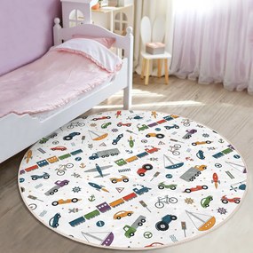 Бял детски килим ø 100 cm Comfort - Mila Home