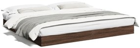 842006 vidaXL Рамка за легло без матрак kафяв дъб 180x200 см инженерно дърво