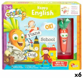 Образователна Игра Lisciani Carotina Baby Happy English Електронно Пъзел 4,5 x 14,5 x 3 cm (6 броя)