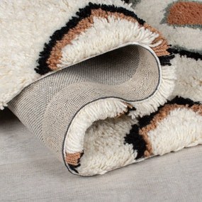 Кремав ръчно изработен вълнен килим 120x170 cm Moroccan Midar – Flair Rugs