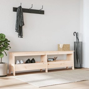 837379 vidaXL Пейка за антре, 160x28x45 см, масивна дървесина, бор