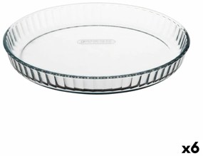 Форма за Печене Pyrex Classic Кръгъл Плосък 27,7 x 27,7 x 3,5 cm Прозрачен (6 броя)