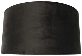 Кадифен абажур черен 50/50/25 със златист интериор