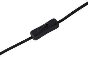 Ретро настолна лампа черна със зелено стъкло - Bizle