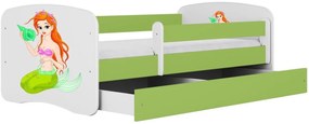 Детско легло Babydreams Cartoon-Prasino-140 x 70-Mermaid