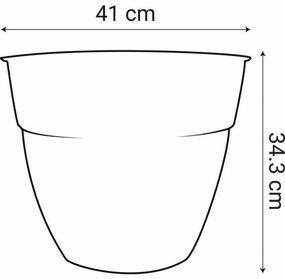 Саксия EDA Зелен Ø 41 cm Пластмаса Кръгъл Модерен