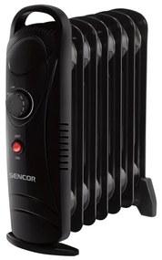 Sencor - Маслен радиатор с 7 ребра, 700 W/230 V, черен