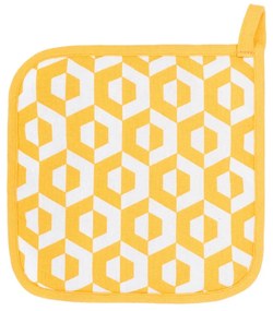Комплект от 2 жълти памучни кърпи за съдове Hexagon Geo - Tiseco Home Studio