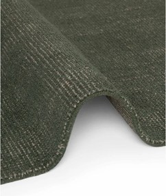 Тъмнозелен ръчно изработен вълнен кръгъл килим ø 200 cm Greenwich – Ted Baker