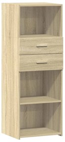846168 vidaXL Висок шкаф, сонома дъб, 45x42,5x124 см, инженерно дърво