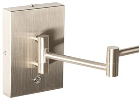 Дизайнерски стенен аплик стомана с LED димер - Notia