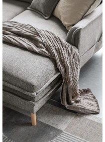 Сив разтегателен ъглов диван (ляв ъгъл/"U" форма) Charming Charlie – Miuform