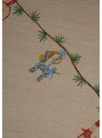 Бежов памучен кръгъл килим за под елхата с коледен мотив ø 130 cm Hammershøi Christmas – Kähler Design