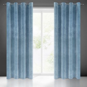 Красиви сини едноцветни завеси 140 x 250 cm