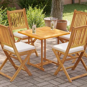 48989 vidaXL Плот за маса, тиково дърво масив, 70x70x2,5 см