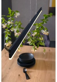 Черно LED затъмняващо се висящо осветително тяло Straight – Fischer &amp; Honsel