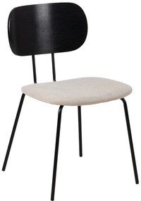 Бели и черни трапезни столове в комплект от 4 броя Cleo - Ixia