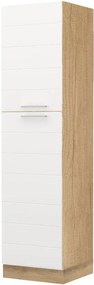 Висок подов шкаф Hudson K23-60-1KF-Fusiko - White